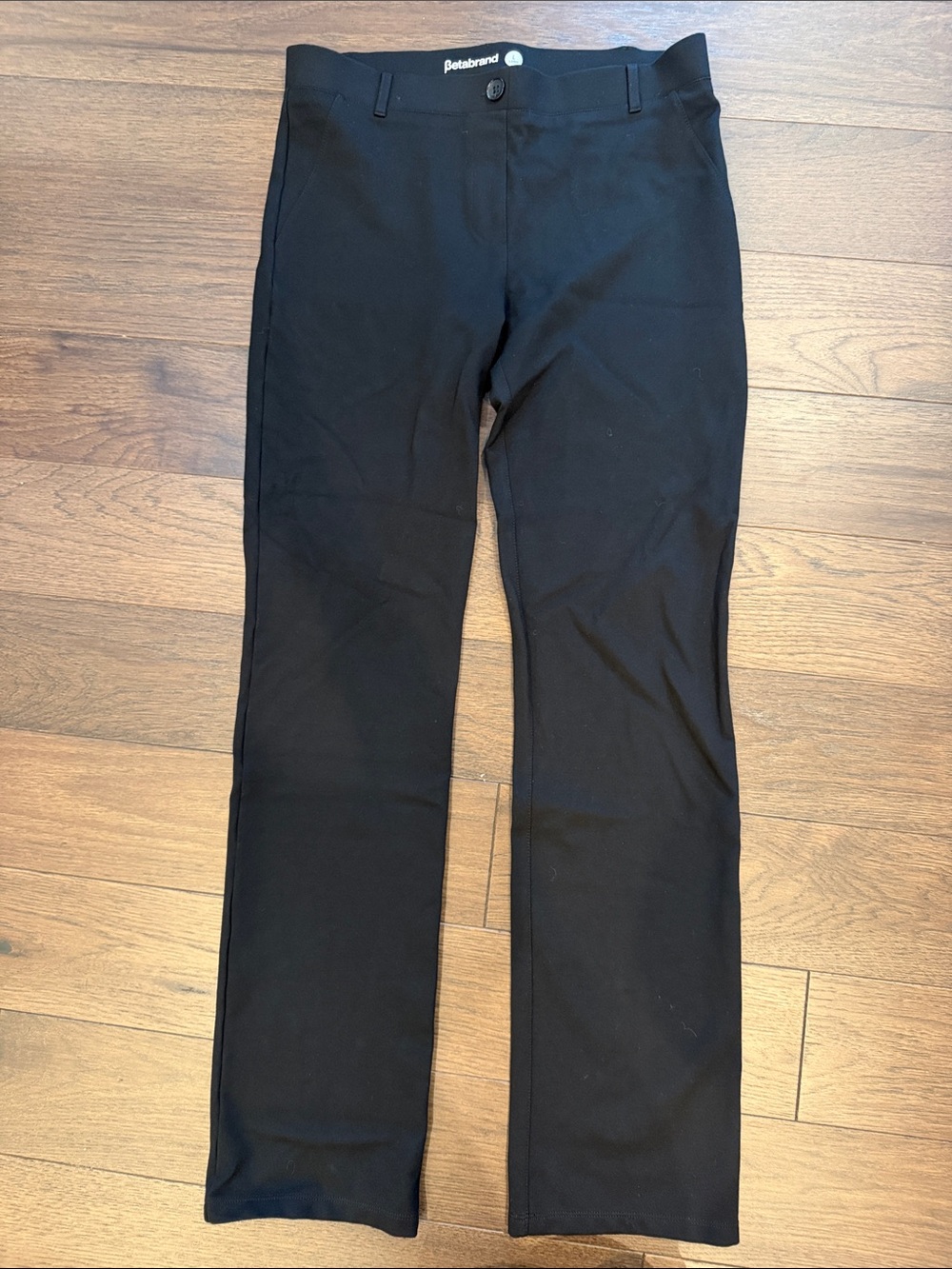Betabrand Women’s Classic DPYP Straight Leg Pant in Black Size Large Tall - C45